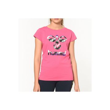 Hummel Triana Kadın Pembe Baskılı Bisiklet Yaka Tişört