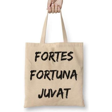 Humuts A Sorte Favorece Os Fortes Fortes Fortuna Juvat Bez Uzun Saplı Açık Bej Rengi Çanta
