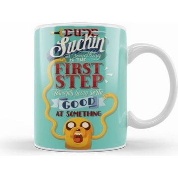 Humuts Adventure Time Lettering Sorta Good Kupa Bardak