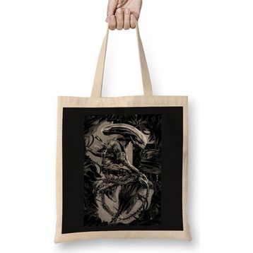 Humuts Alien Xenomorph Black and White Bez Çanta