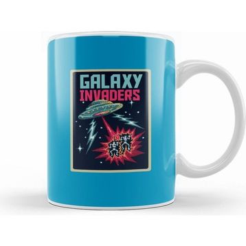 Humuts Aliens Retro Pixel Galaxy Invaders Kupa Bardak