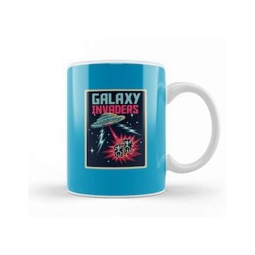 Humuts Aliens Retro Pixel Galaxy Invaders Kupa Bardak