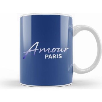 Humuts Amour Paris Slogan Kupa Bardak