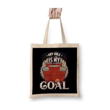 Humuts Any Hole Is My Goal Beer Pong Patriotic USA Bez Kadın Günlük Çanta