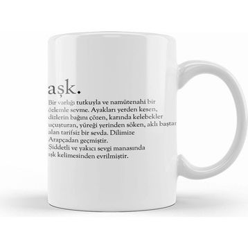 Humuts Aşk Kelime Kupa Bardak