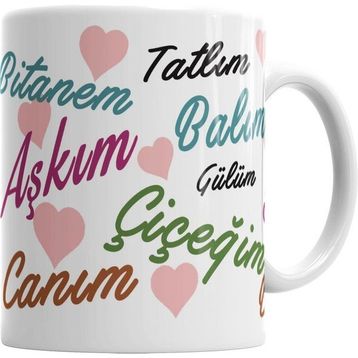 Humuts Aşkım Canım Çiçeğim Kupa Bardak