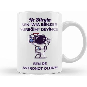 Humuts Aya Benzer Yüreğim Kupa Bardak