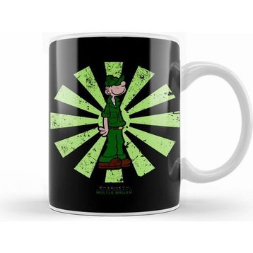 Humuts Beetle Bailey Retro Japanese Kupa Bardak