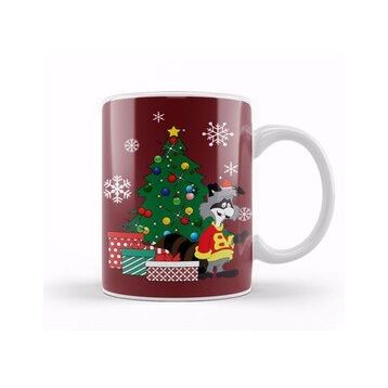 Humuts Bert Racoon Around The Christmas Tree Kupa Bardak