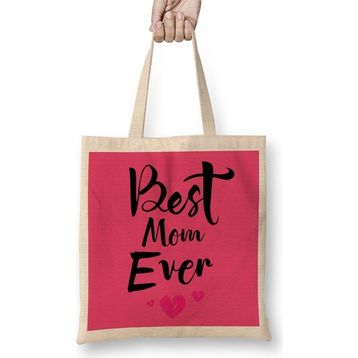 Humuts Best Mom Ever Gifts Anneler Günü 05 Bez Çanta