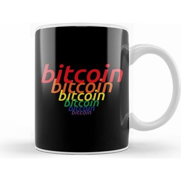 Humuts Bitcoin Rainbow Cascade Colour Logo Kupa Bardak