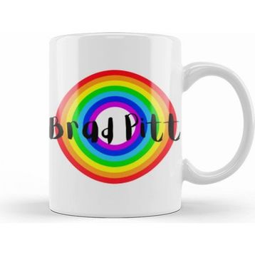 Humuts Brad Pitt Retro Rainbow Style Kupa Bardak