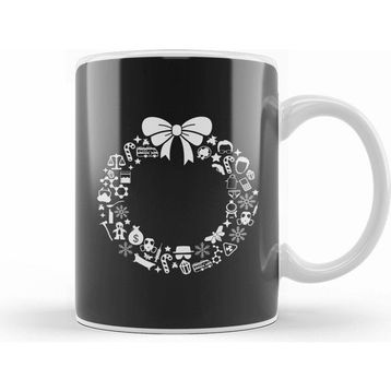 Humuts Breaking Bad Christmas Wreath Pattern Kupa Bardak