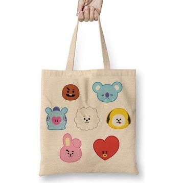 Humuts Bts BT21 Karakterleri 02 Bez Çanta
