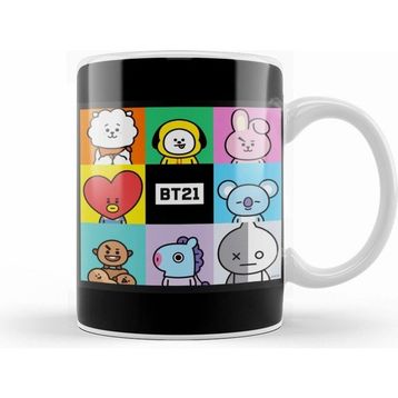 Humuts Bts BT21 Merch Happy Time Kupa Bardak