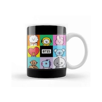 Humuts Bts BT21 Merch Happy Time Kupa Bardak