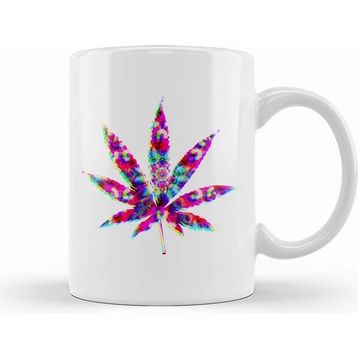Humuts Cannabis Marijuana 02 Beyaz Kupa