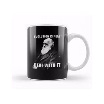 Humuts Charles Darwin Deal With It Evolution Science Kupa Bardak