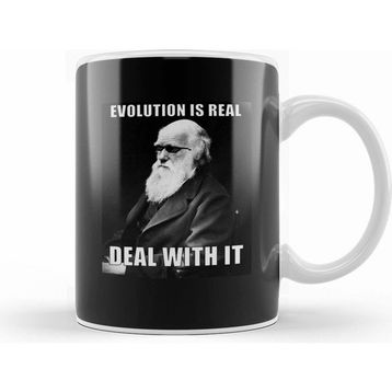 Humuts Charles Darwin Deal With It Evolution Science Kupa Bardak
