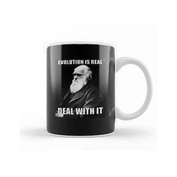 Humuts Charles Darwin Deal With It Evolution Science Kupa Bardak