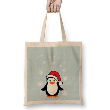 Humuts Christmas Penguin Cute Santa Hat Bez Çanta