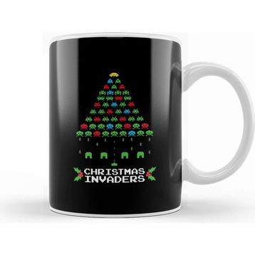Humuts Christmas Space Invaders Kupa Bardak