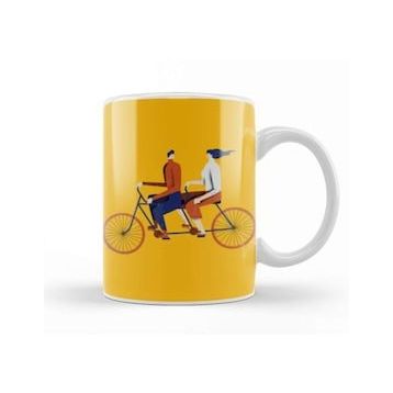 Humuts Couple Riding A Bicycle Kupa Bardak