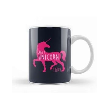 Humuts Crazy Unicorn Lady Kupa Bardak