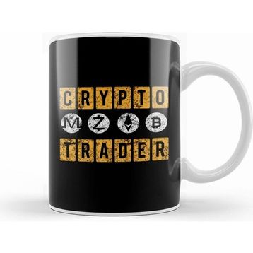 Humuts Crypto Trader Bitcoin Blockchain Distressed Beyaz Kupa