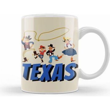 Humuts Culture Texas Love Vintage Retro Beyaz Kupa