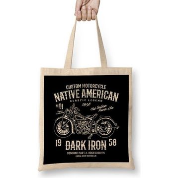 Humuts Custom Motorcycle Native American Dark Iron Bez Çanta