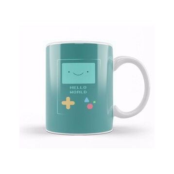 Humuts Cute Adventure Time Bmo Hello World Programmer Programming Female Kupa Bardak
