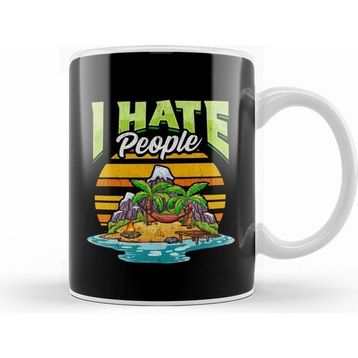 Humuts Cute Funny I Hate People Beach Vacation Pun Kupa