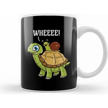 Humuts Cute & Funny Snail Riding On Turtle Yelling Wheee Kupa