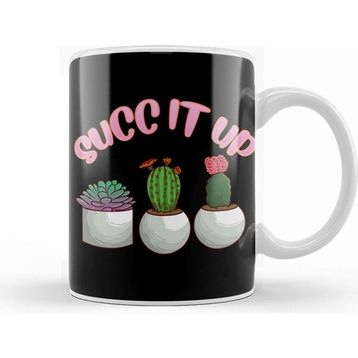 Humuts Cute & Funny Succ It Up Succulent Pun Kupa