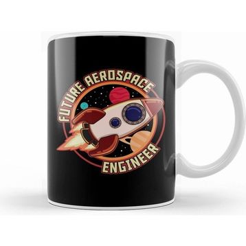 Humuts Cute Future Aerospace Engineer Spaceship Launch Kupa Bardak