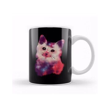 Humuts Cute Galactic Cat Space Exploration Kitten Kupa Bardak