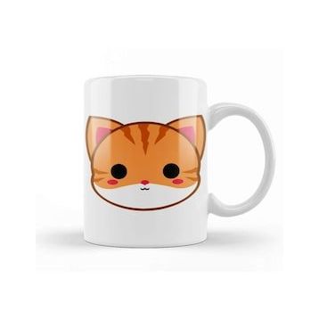 Humuts Cute Ginger Cat Kupa Bardak