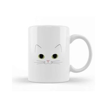 Humuts Cute Ginger Cat White Cat Kedi Kupa Bardak