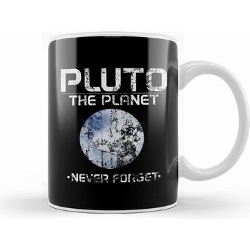 Humuts Cute Pluto The Planet Never Forget Distressed Beyaz Kupa