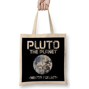 Humuts Cute Pluto The Planet Never Forget Distressed Bez Çanta