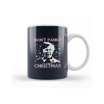 Humuts Dads Army Don't Panic Christmas Knit Pattern Kupa Bardak