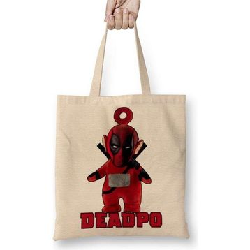 Humuts Deadpool Açık Bej Uzun Saplı Bez Çanta