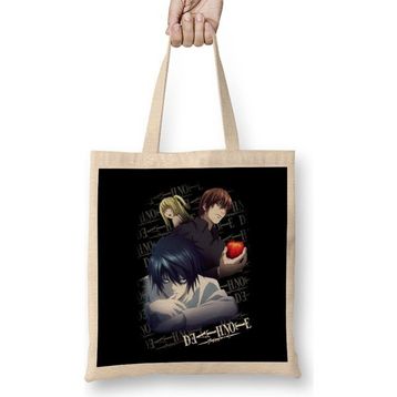 Humuts Death Note Açık Bej Uzun Saplı Bez Çanta