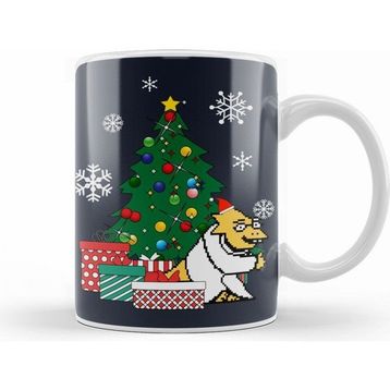 Humuts Dr Alphys Around the Christmas Tree Undertale Beyaz Kupa
