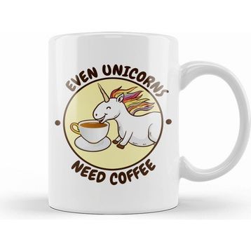 Humuts Even Unicorns Need Coffee Kupa