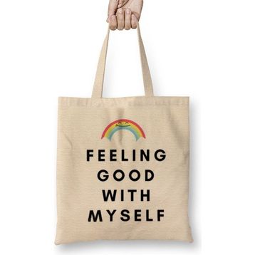 Humuts Feeling Good With Myself Bez Uzun Saplı Açık Bej Rengi Çanta