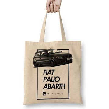 Humuts Fiat Palio Abarth Race Style Açık Bej Uzun Saplı Bez Çanta