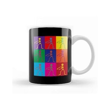 Humuts Flossing Pop Art Skeleton Kupa Bardak