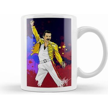 Humuts Freddie Mercury Beyaz Kupa